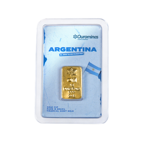 Cartão Golden Cup Argentina em ouro 24k.
