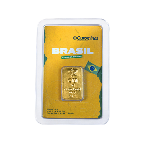 Cartão Golden Cup Brasil em ouro 24k.
