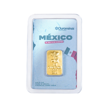 Cartão Golden Cup México em ouro 24k.